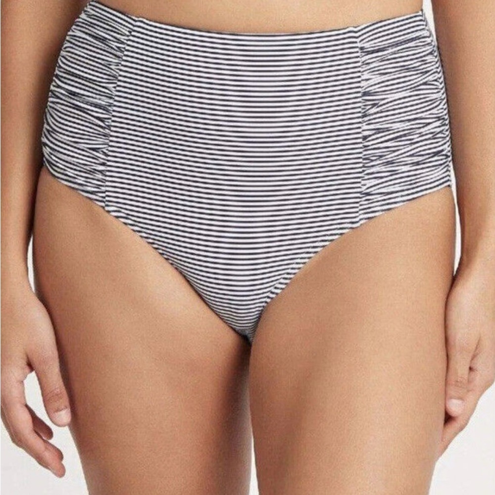 Sea Level Positano Stripe High Waist Bikini Bottom NWT